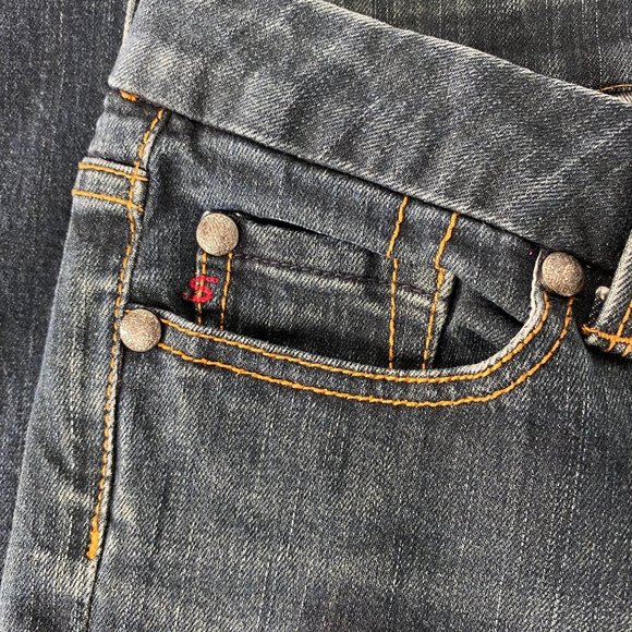 7 Seven  Women's Regular Boot cut Jeans Dark Blue Wash 31 - Picture 6 of 13